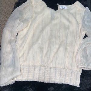 Sheer Off White Blouse